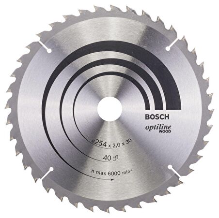 Bosch Optiline Ahşap 254x30 mm 40 Diş Daire Testere Bıçağı 2608640438